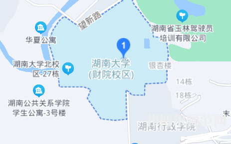 湖南大学师范学院财院校区2023年地址在哪里